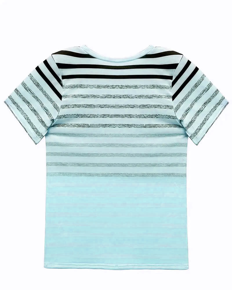 Kylie | Striped Round Neck T-shirt
