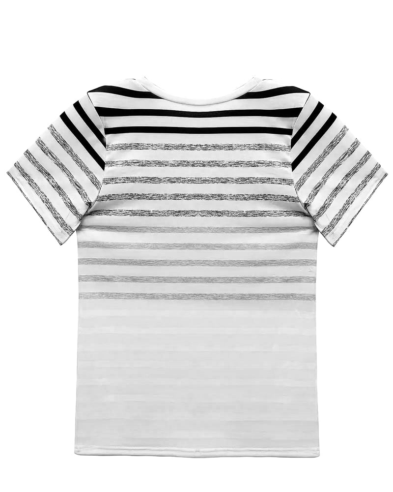 Kylie | Striped Round Neck T-shirt