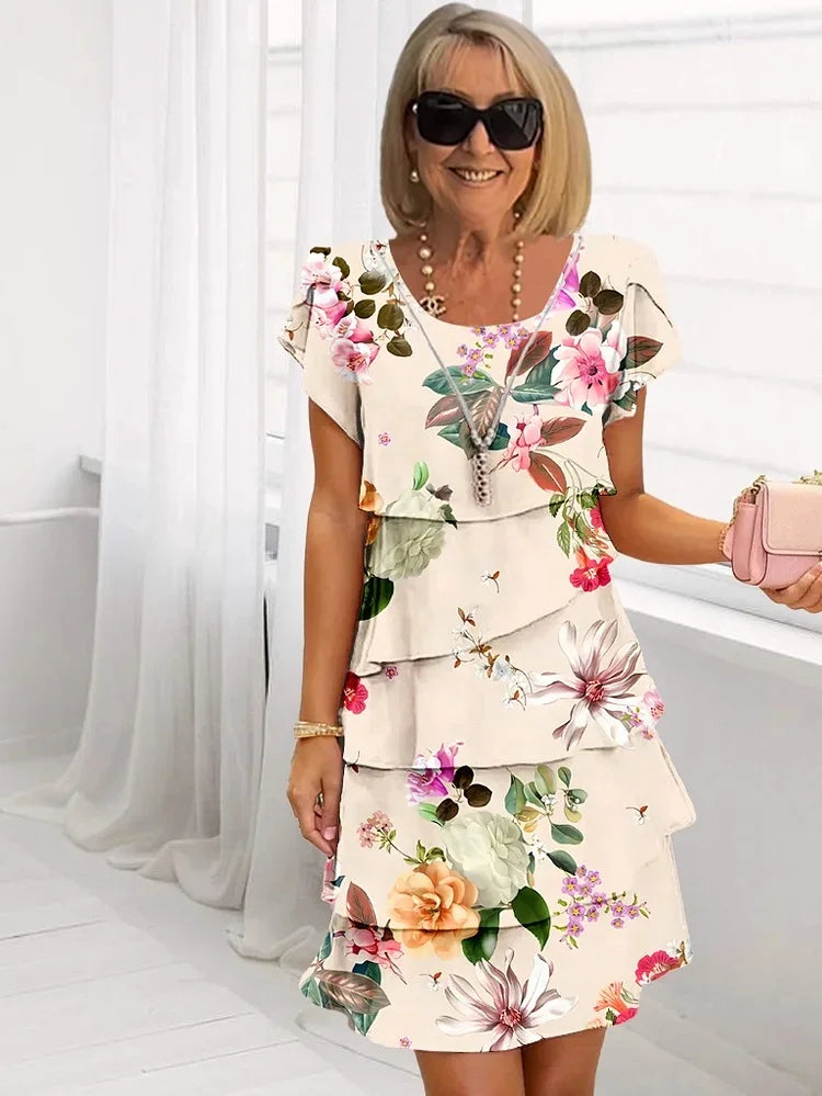 Kimberly | Casual Cascading Floral Dress