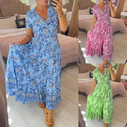 Olivia | Floral V-Neck Dress