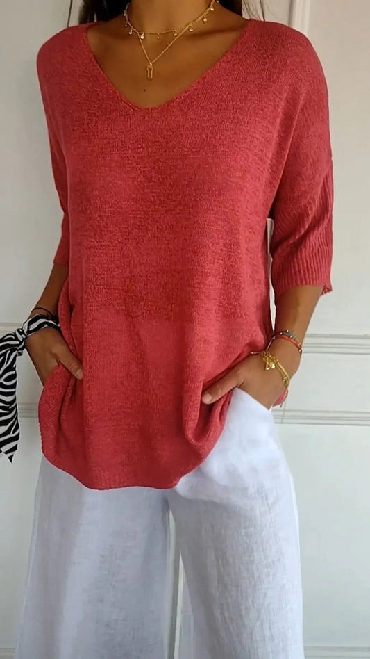 Amelia | Timeless Comfort V-Neck Top